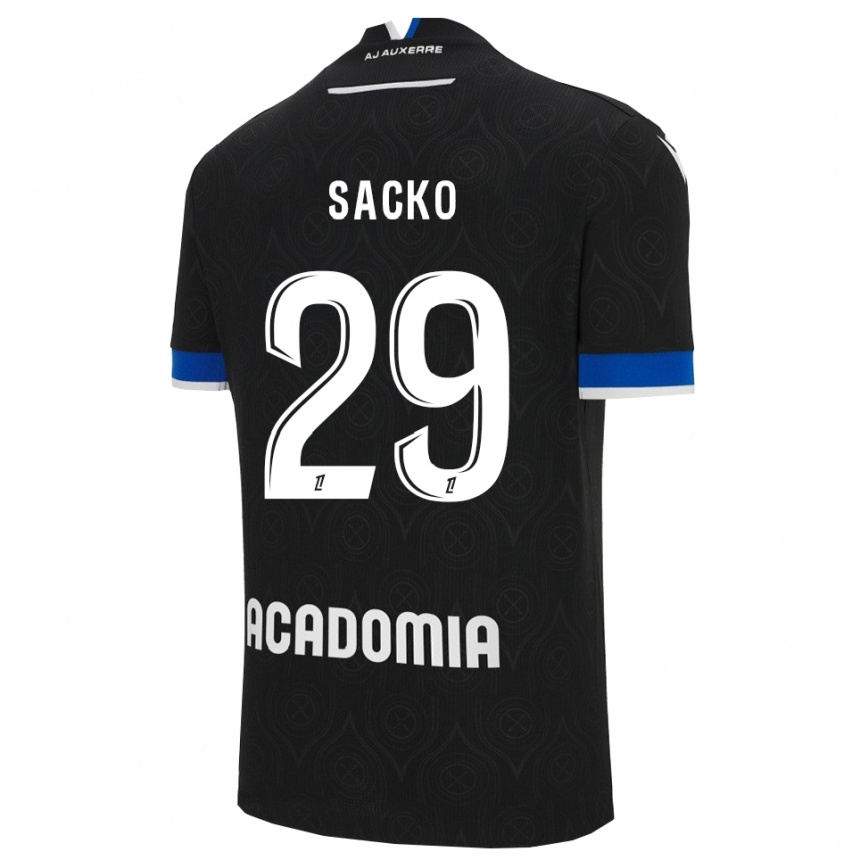גברים כדורגל Nimetigna Sacko #29 שחור לבן הרחק ג'רזי 2025/26