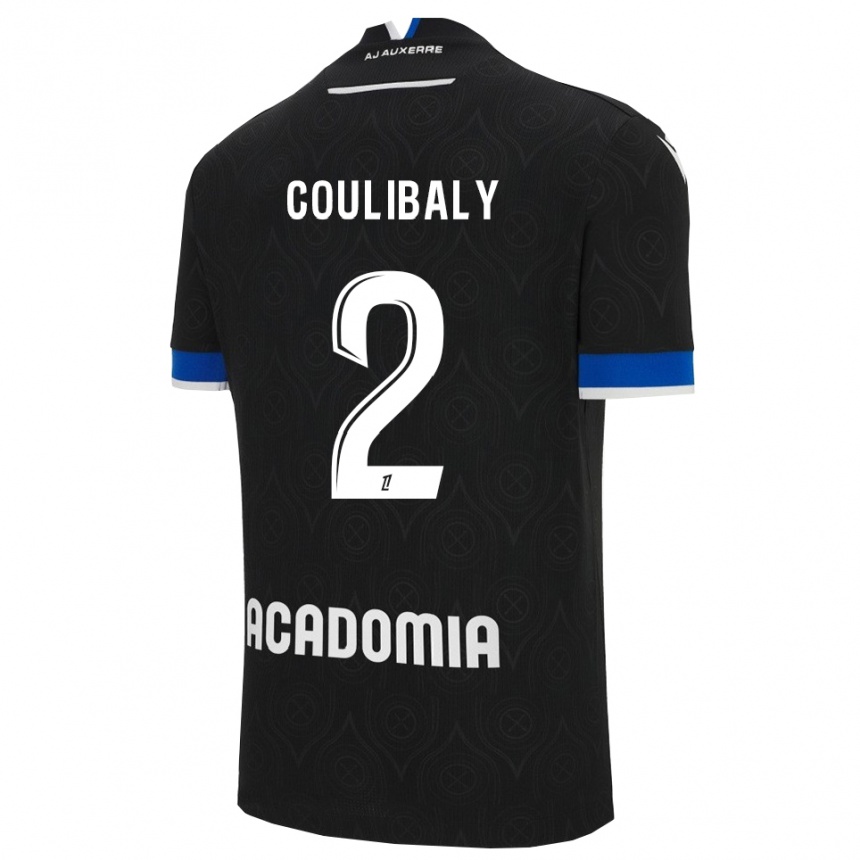 גברים כדורגל מוחמד קוליבאלי #2 שחור לבן הרחק ג'רזי 2025/26