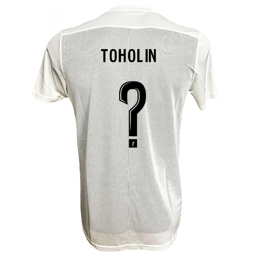 גברים כדורגל Haris Toholin #0 שחור לבן הרחק ג'רזי 2025/26