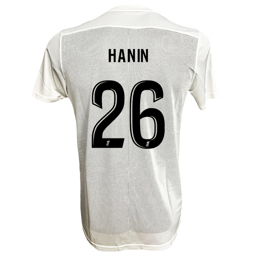 גברים כדורגל פלורן חנין #26 שחור לבן הרחק ג'רזי 2025/26