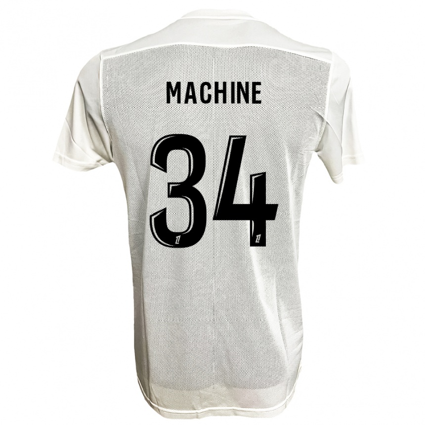 גברים כדורגל Lanroy Machine #34 שחור לבן הרחק ג'רזי 2025/26