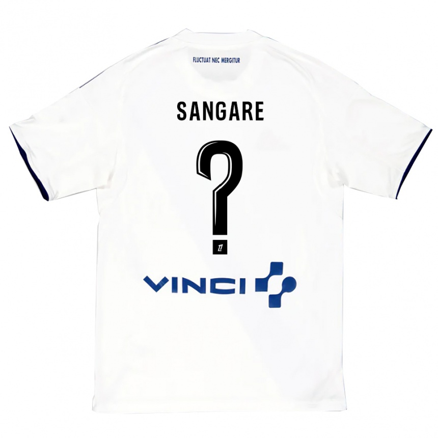 גברים כדורגל חווה סנגרה #0 לבן כחול הרחק ג'רזי 2025/26