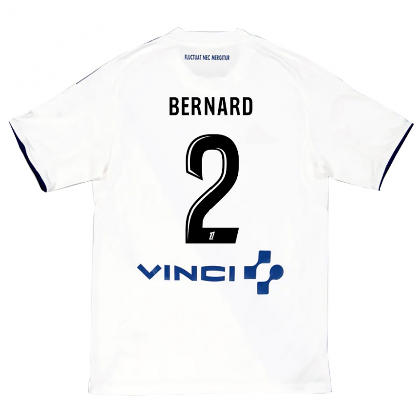 גברים כדורגל Sacha Bernard #2 לבן כחול הרחק ג'רזי 2025/26