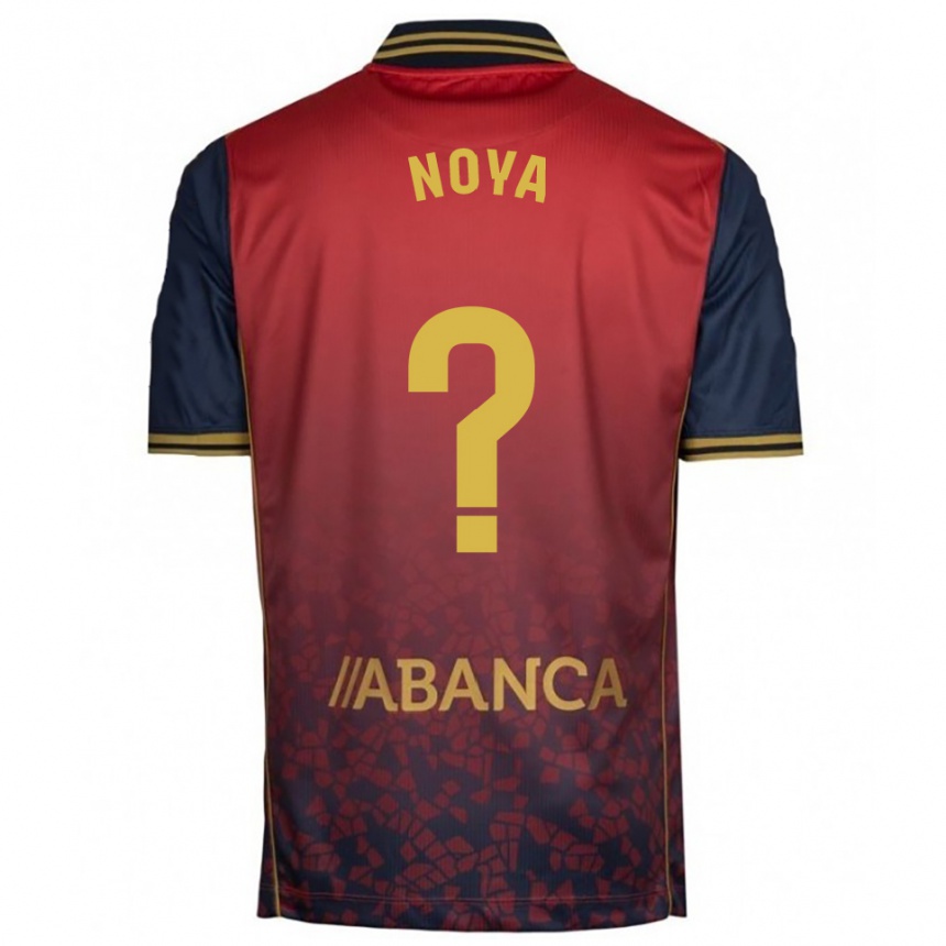 גברים כדורגל Román Noya #0 אדום נייבי הרחק ג'רזי 2025/26