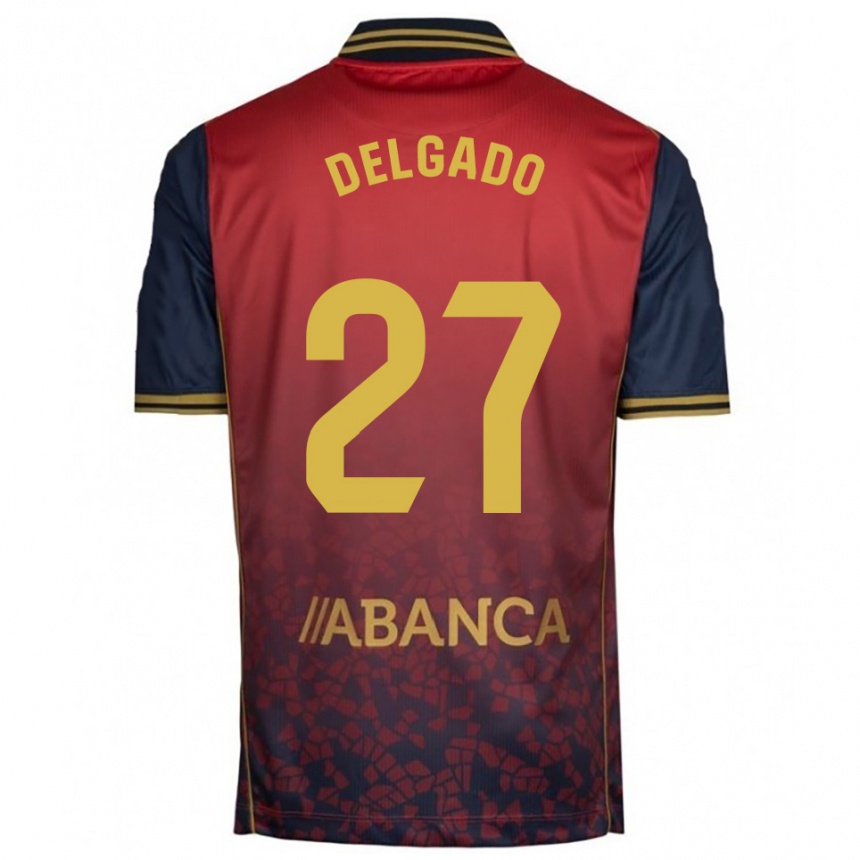 גברים כדורגל Álex Delgado #27 אדום נייבי הרחק ג'רזי 2025/26