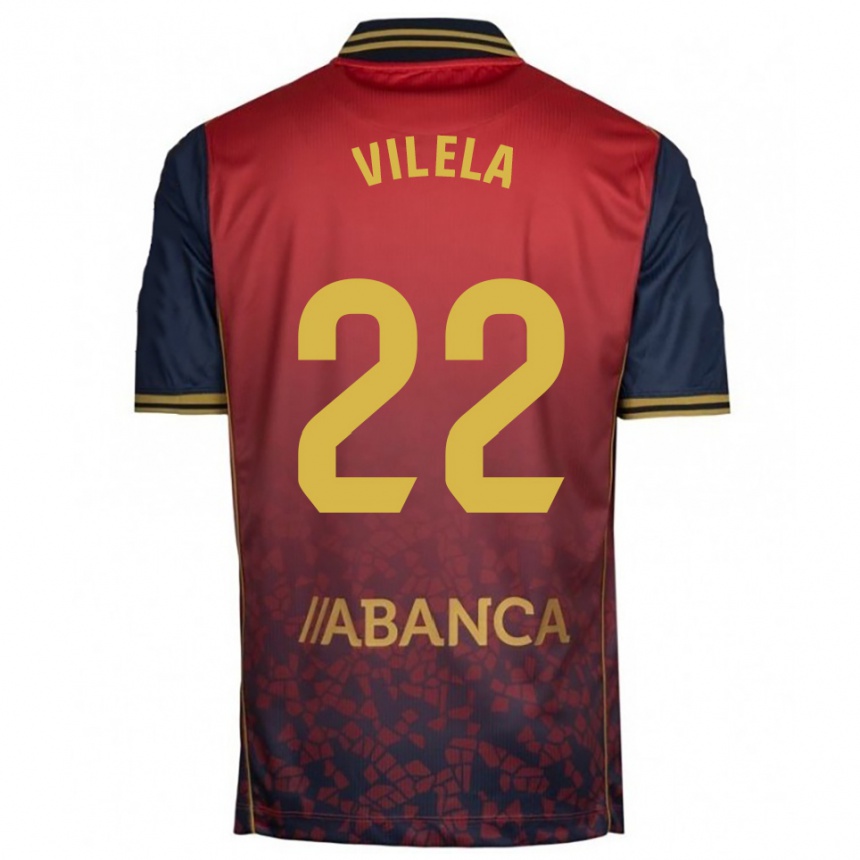 גברים כדורגל Rubén Vilela #22 אדום נייבי הרחק ג'רזי 2025/26