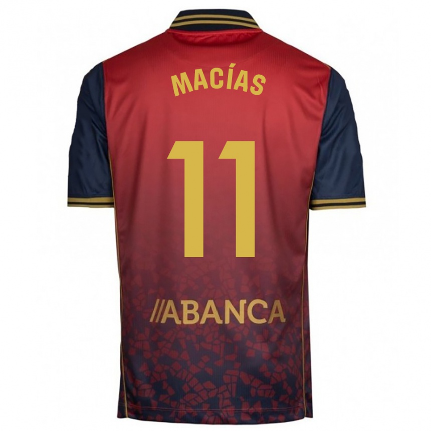 גברים כדורגל Luisao Macías #11 אדום נייבי הרחק ג'רזי 2025/26