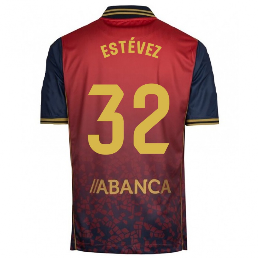 גברים כדורגל Dani Estévez #32 אדום נייבי הרחק ג'רזי 2025/26