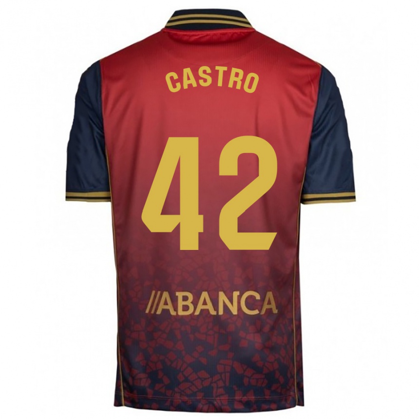 גברים כדורגל Lucas Castro #42 אדום נייבי הרחק ג'רזי 2025/26