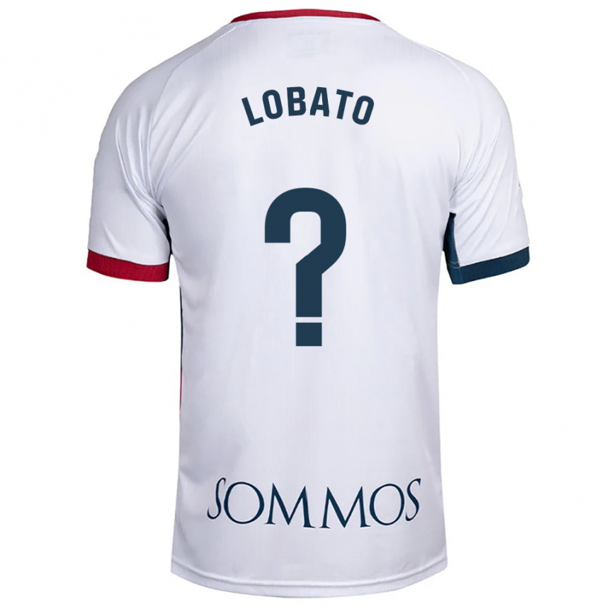 גברים כדורגל Guille Lobato #0 לבן אדום הרחק ג'רזי 2025/26