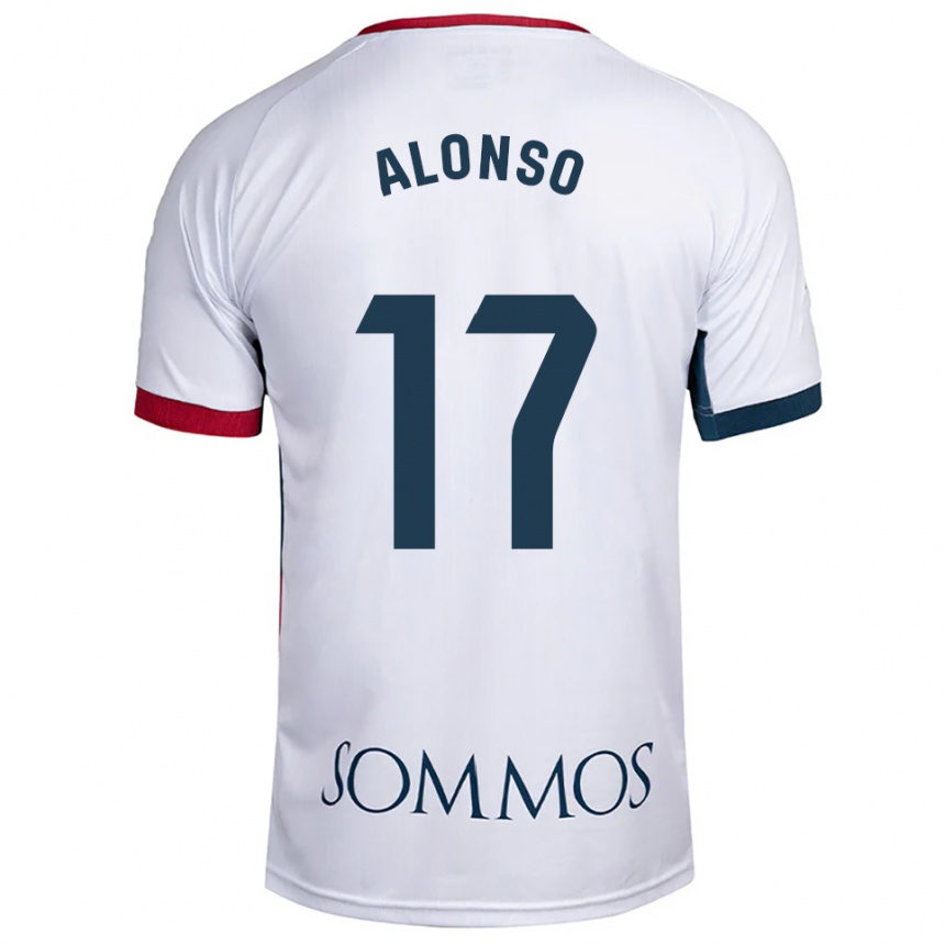 גברים כדורגל Julio Alonso #17 לבן אדום הרחק ג'רזי 2025/26