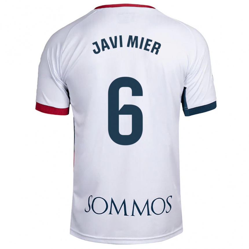 גברים כדורגל חאבי מייר #6 לבן אדום הרחק ג'רזי 2025/26