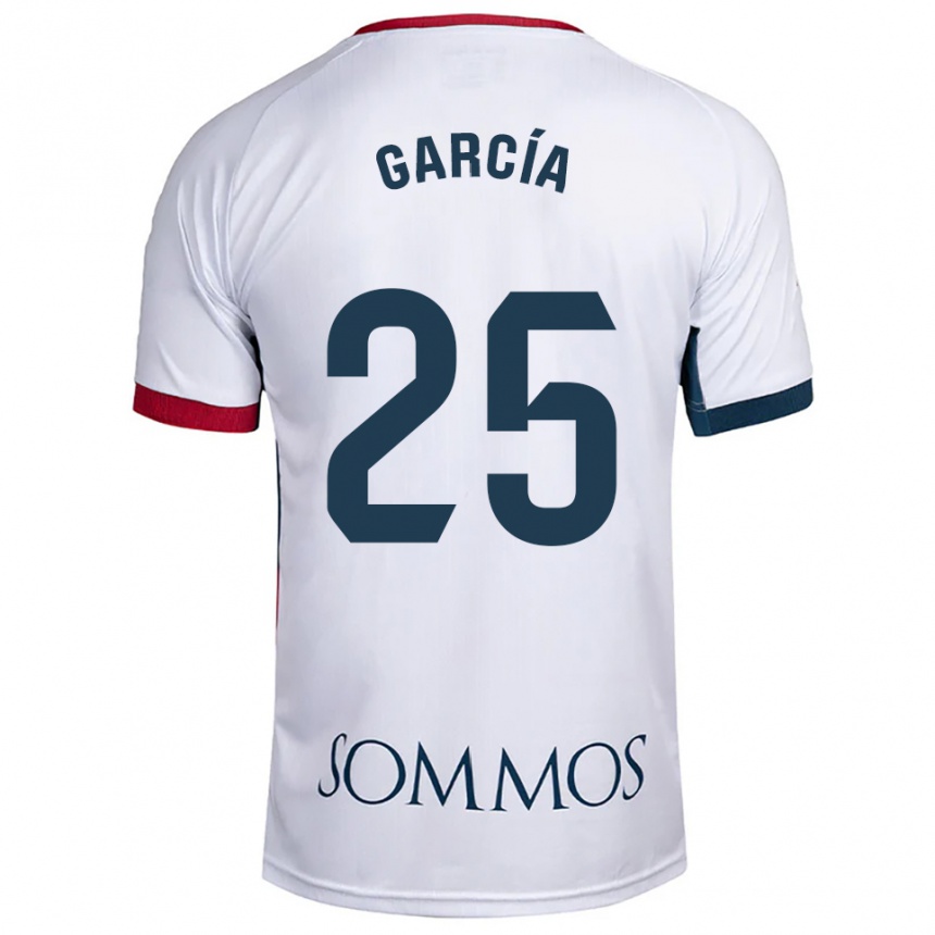 גברים כדורגל Jaime García #25 לבן אדום הרחק ג'רזי 2025/26