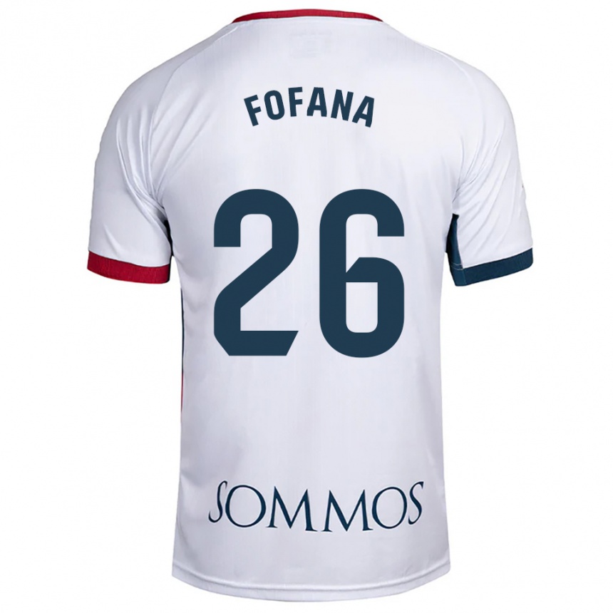 גברים כדורגל Tumani Fofana #26 לבן אדום הרחק ג'רזי 2025/26