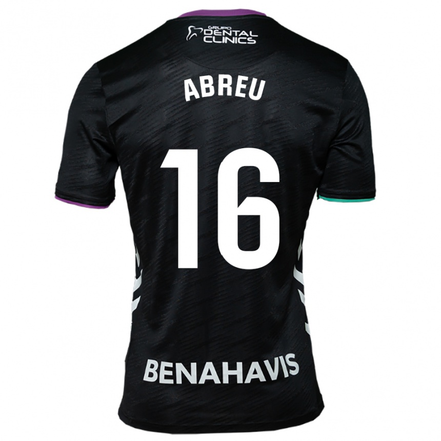 גברים כדורגל Marco Abreu #16 שחור סגול ירוק הרחק ג'רזי 2025/26
