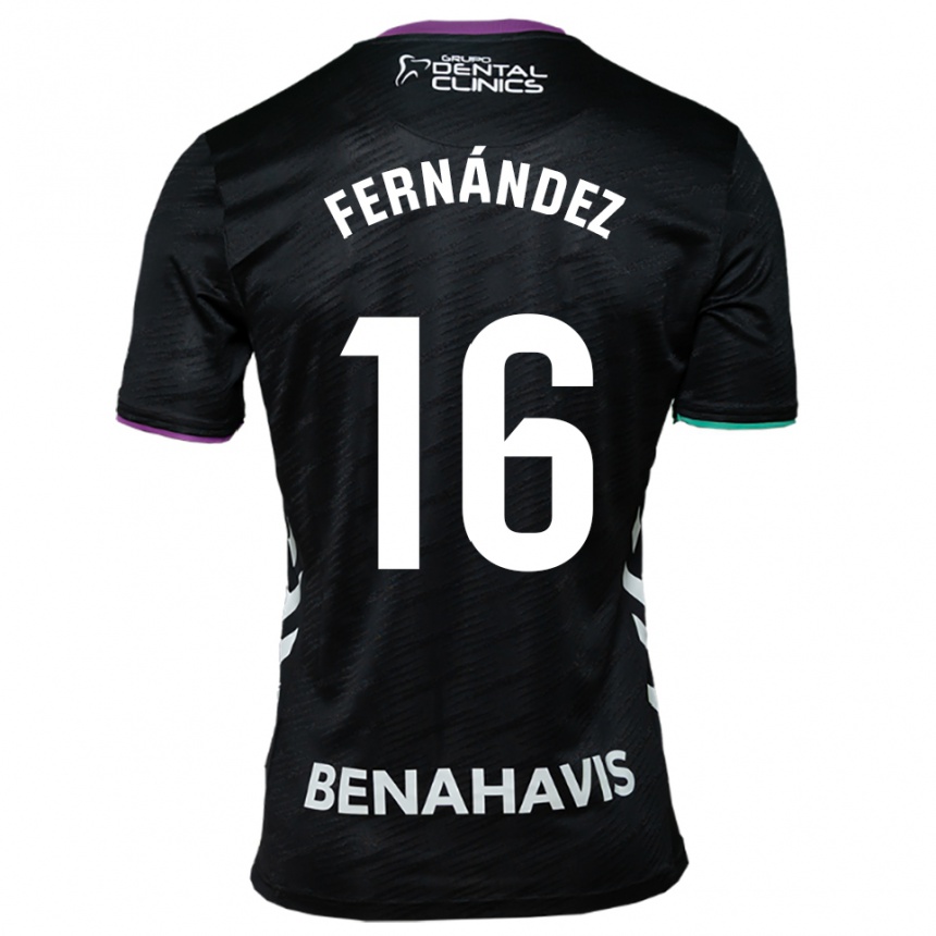 גברים כדורגל José Fernández #16 שחור סגול ירוק הרחק ג'רזי 2025/26