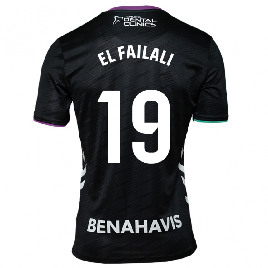 גברים כדורגל Alí El Failali #19 שחור סגול ירוק הרחק ג'רזי 2025/26