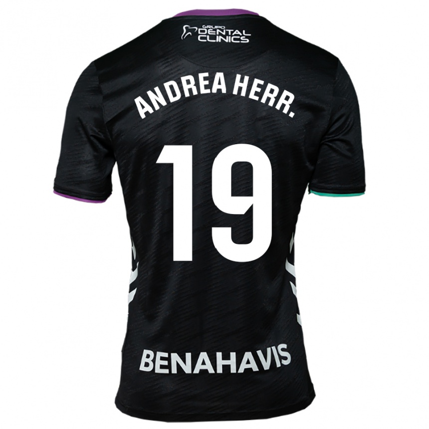 גברים כדורגל Andrea Herrero Valiente #19 שחור סגול ירוק הרחק ג'רזי 2025/26