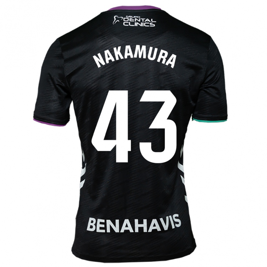 גברים כדורגל Mare Nakamura #43 שחור סגול ירוק הרחק ג'רזי 2025/26
