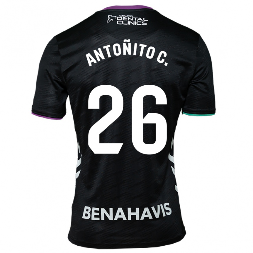 גברים כדורגל אנטוניו קורדרו #26 שחור סגול ירוק הרחק ג'רזי 2025/26