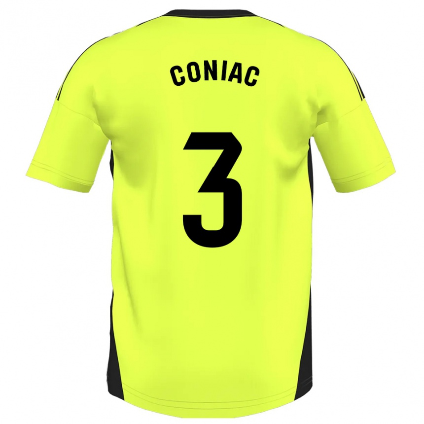 גברים כדורגל Edu Coniac #3 צהוב פלואורסצנטי הרחק ג'רזי 2025/26