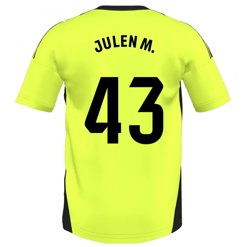 גברים כדורגל Julen Martínez #43 צהוב פלואורסצנטי הרחק ג'רזי 2025/26
