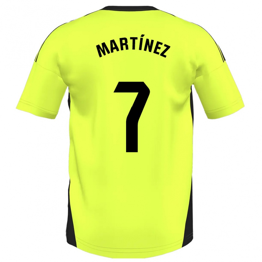 גברים כדורגל Markel Martínez #7 צהוב פלואורסצנטי הרחק ג'רזי 2025/26