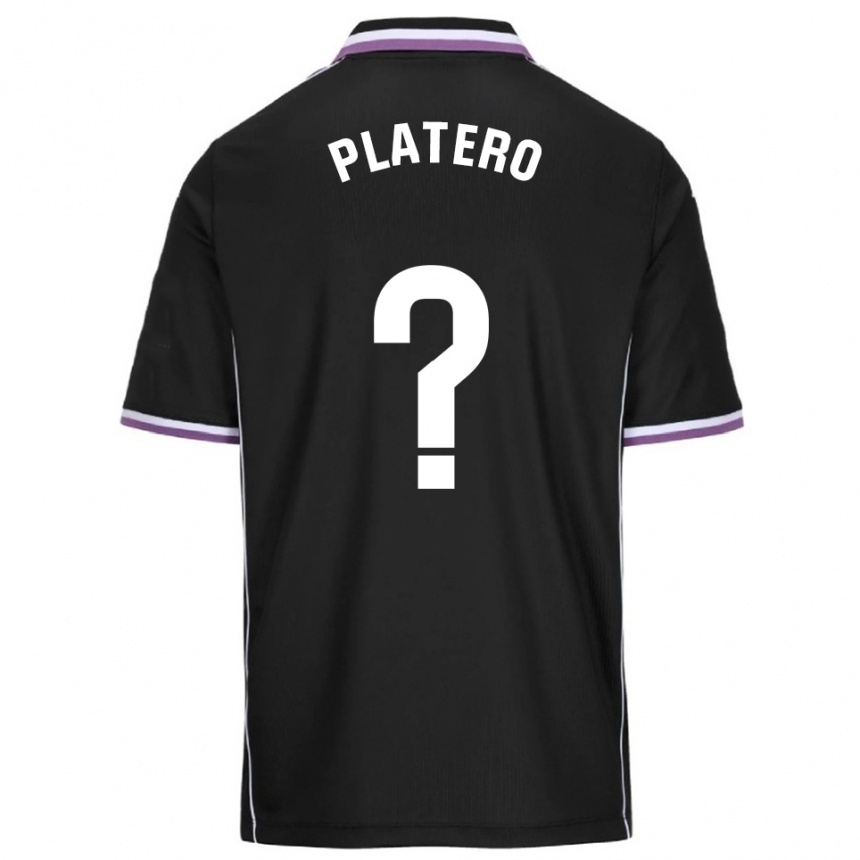 גברים כדורגל Miguel Platero #0 סגול שחור הרחק ג'רזי 2025/26