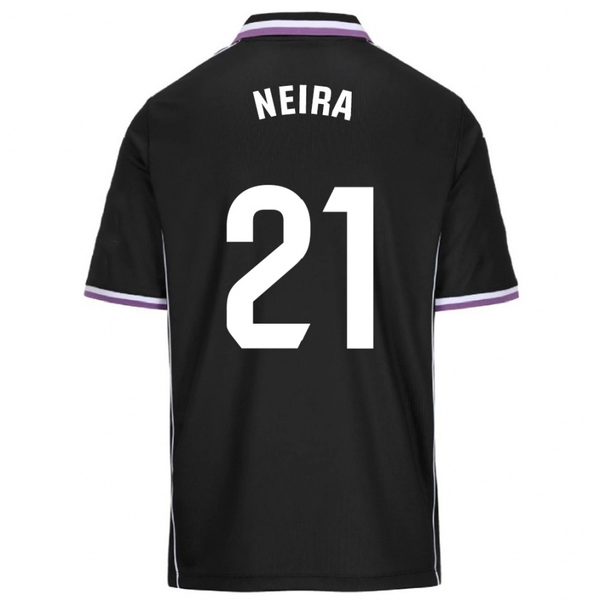גברים כדורגל Sergio Neira #21 סגול שחור הרחק ג'רזי 2025/26
