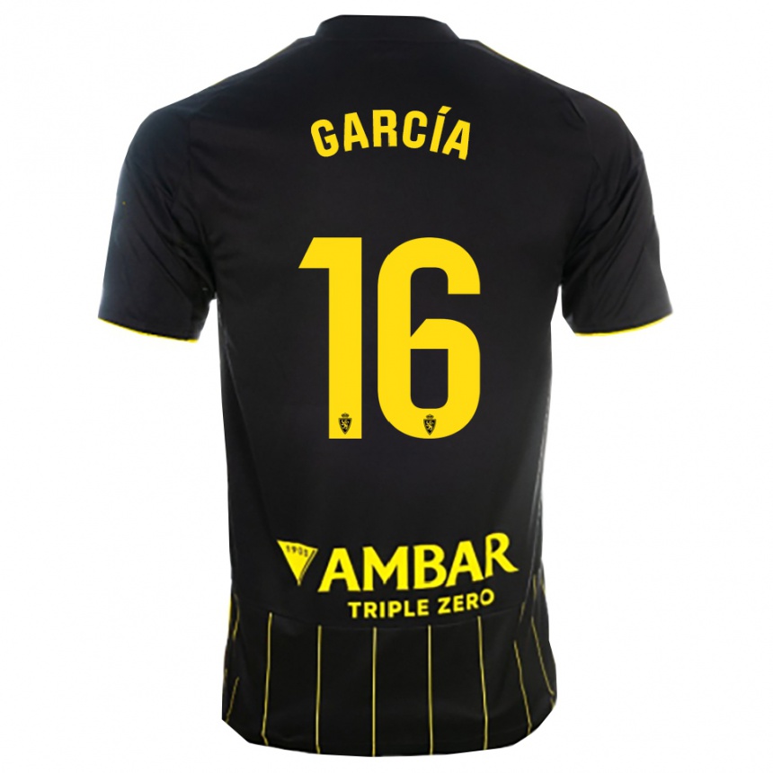 גברים כדורגל Iker García #16 שחור צהוב הרחק ג'רזי 2025/26