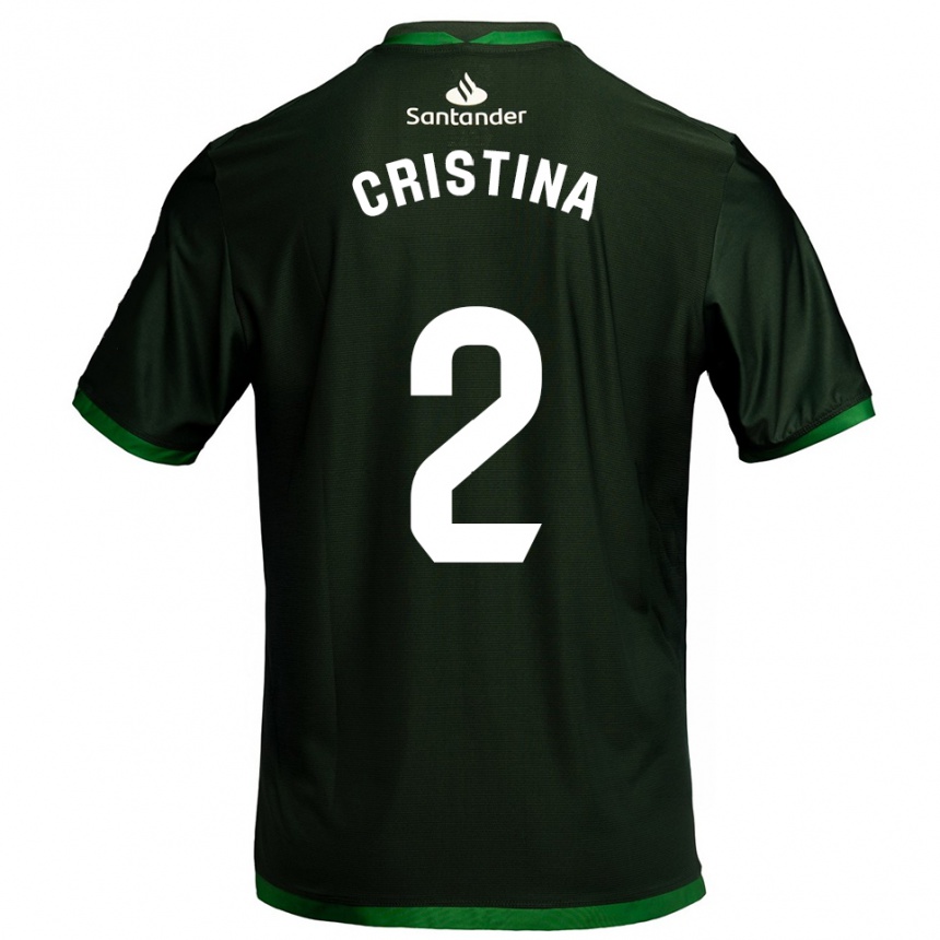 גברים כדורגל Cristina Muñoz García #2 ירוק כהה הרחק ג'רזי 2025/26