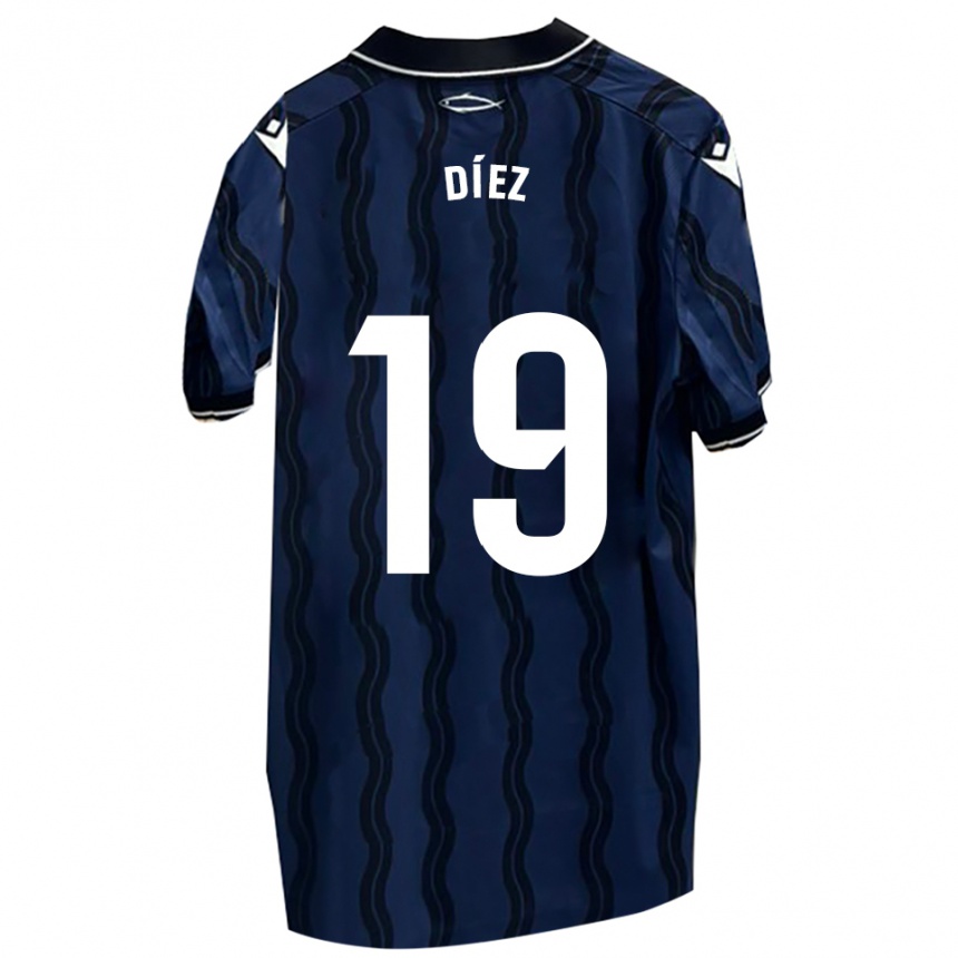 גברים כדורגל רובן דיאז #19 כחול כהה שחור הרחק ג'רזי 2025/26