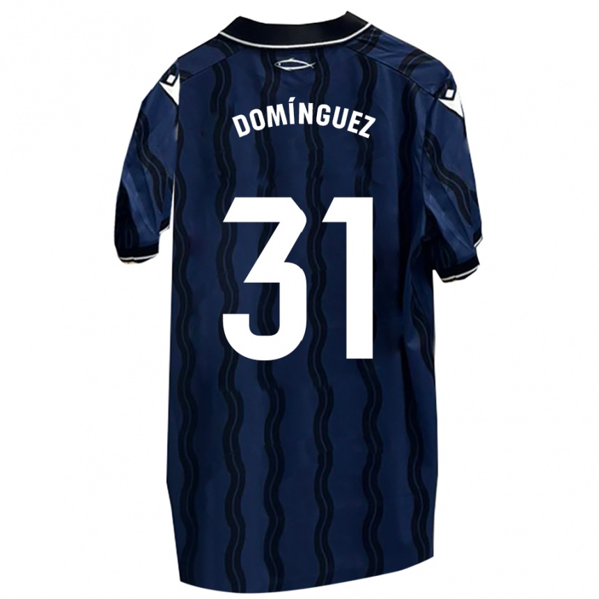 גברים כדורגל פרנסיסקו מנואל דומינגז היירו #31 כחול כהה שחור הרחק ג'רזי 2025/26