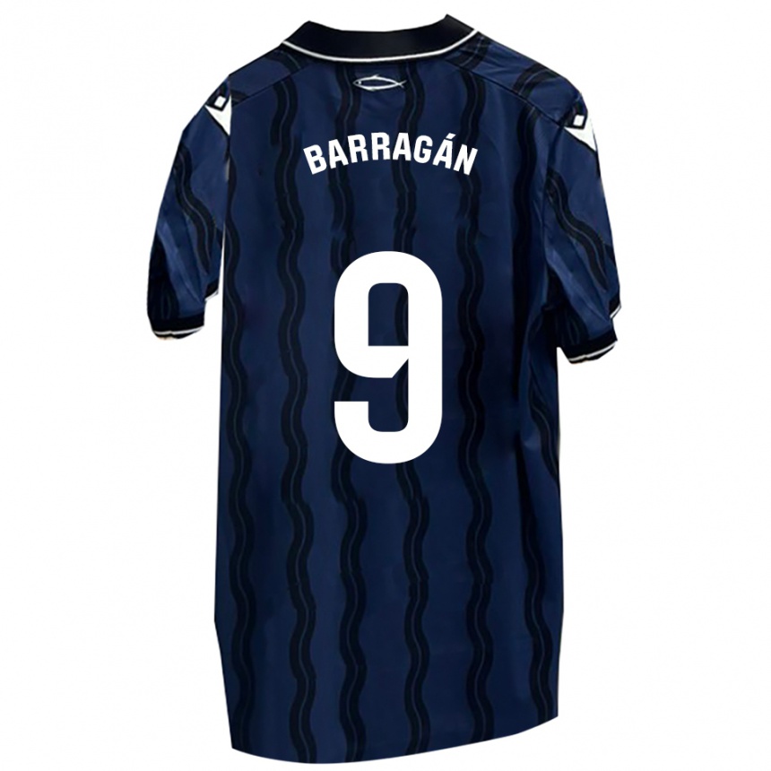 גברים כדורגל Juan Barragán #9 כחול כהה שחור הרחק ג'רזי 2025/26