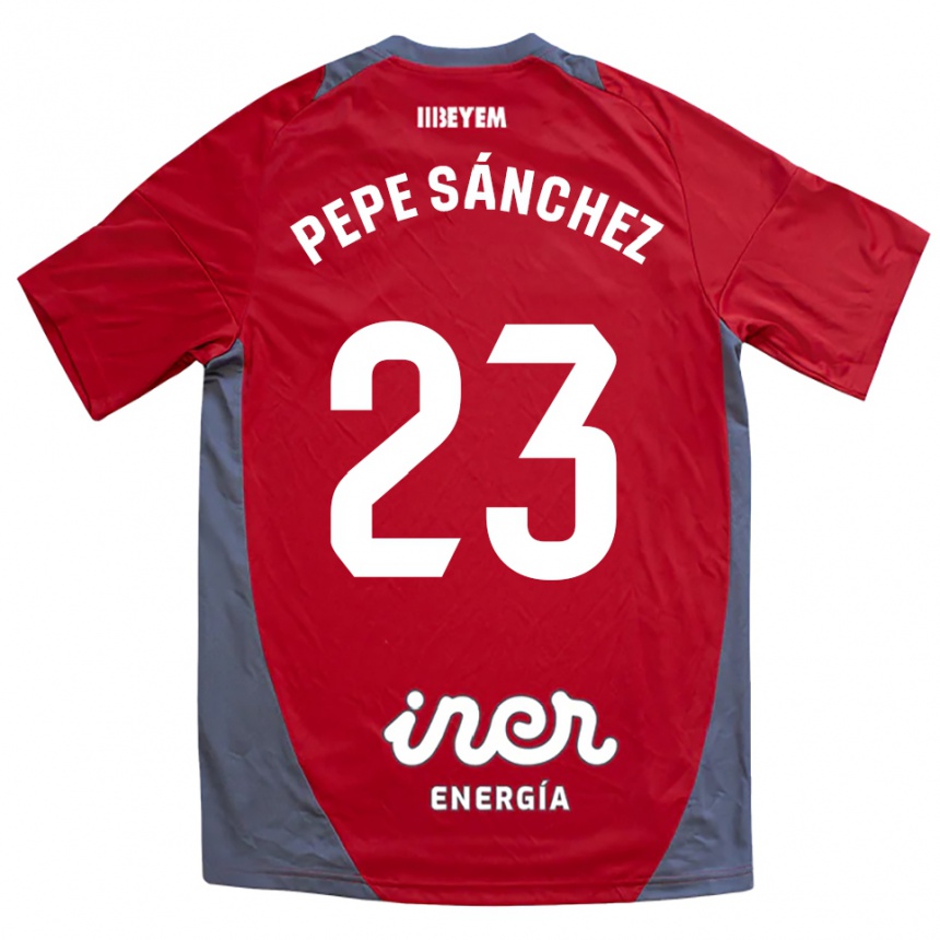 גברים כדורגל Pepe Sánchez #23 אדום אפור הרחק ג'רזי 2025/26