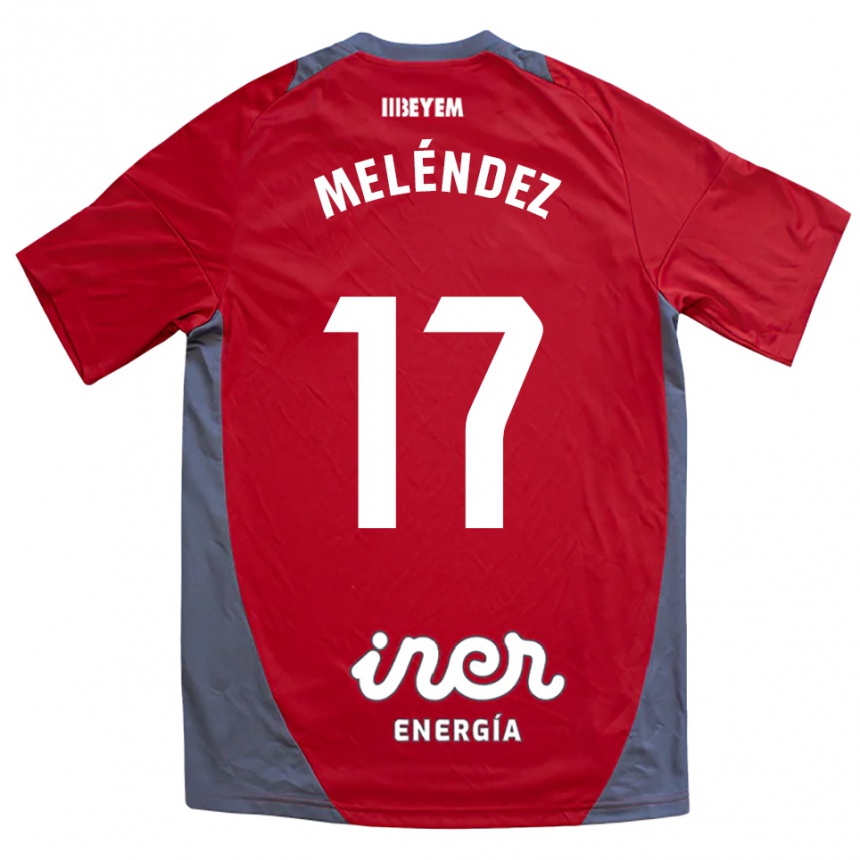 גברים כדורגל אלה מלנדז #17 אדום אפור הרחק ג'רזי 2025/26