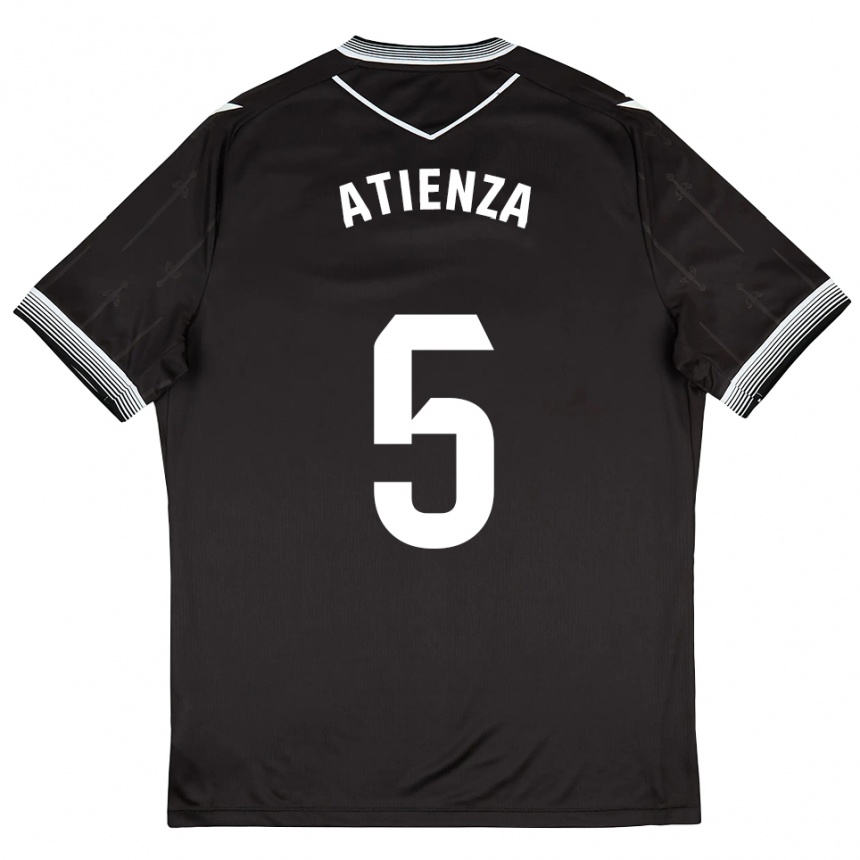 גברים כדורגל מיגל אטיאנסה #5 שחור לבן הרחק ג'רזי 2025/26