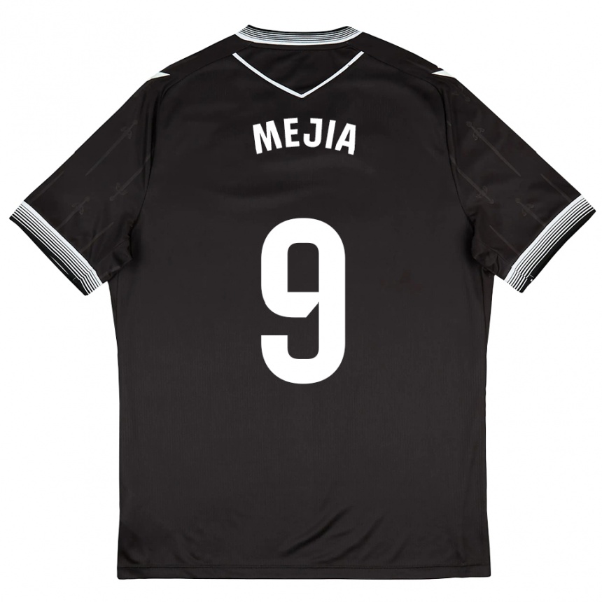 גברים כדורגל חוסה מתאו מחייה פיידראהיטה #9 שחור לבן הרחק ג'רזי 2025/26