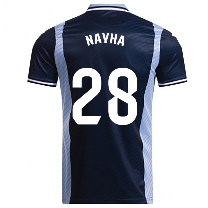 גברים כדורגל Nayha Torrejón Moreno #28 כחול נייבי תכלת הרחק ג'רזי 2025/26