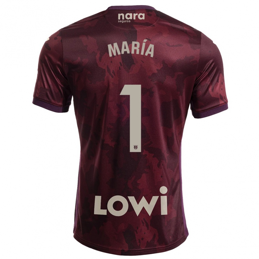 גברים כדורגל María Hernández #1 בורדו לבן הרחק ג'רזי 2025/26