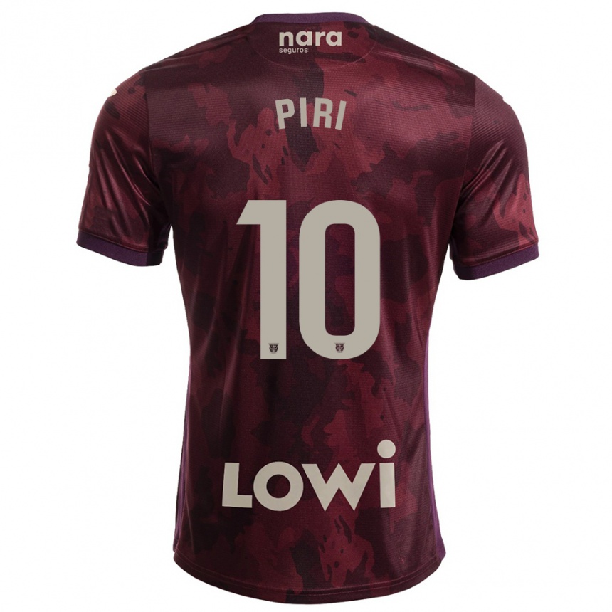 גברים כדורגל Piri #10 בורדו לבן הרחק ג'רזי 2025/26
