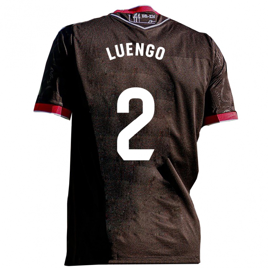 גברים כדורגל Carlos Luengo #2 שחור אדום הרחק ג'רזי 2025/26