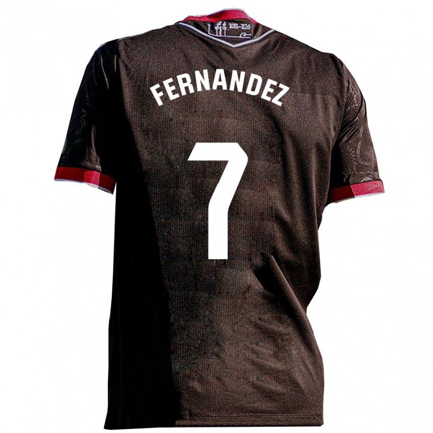 גברים כדורגל Diego Fernández #7 שחור אדום הרחק ג'רזי 2025/26