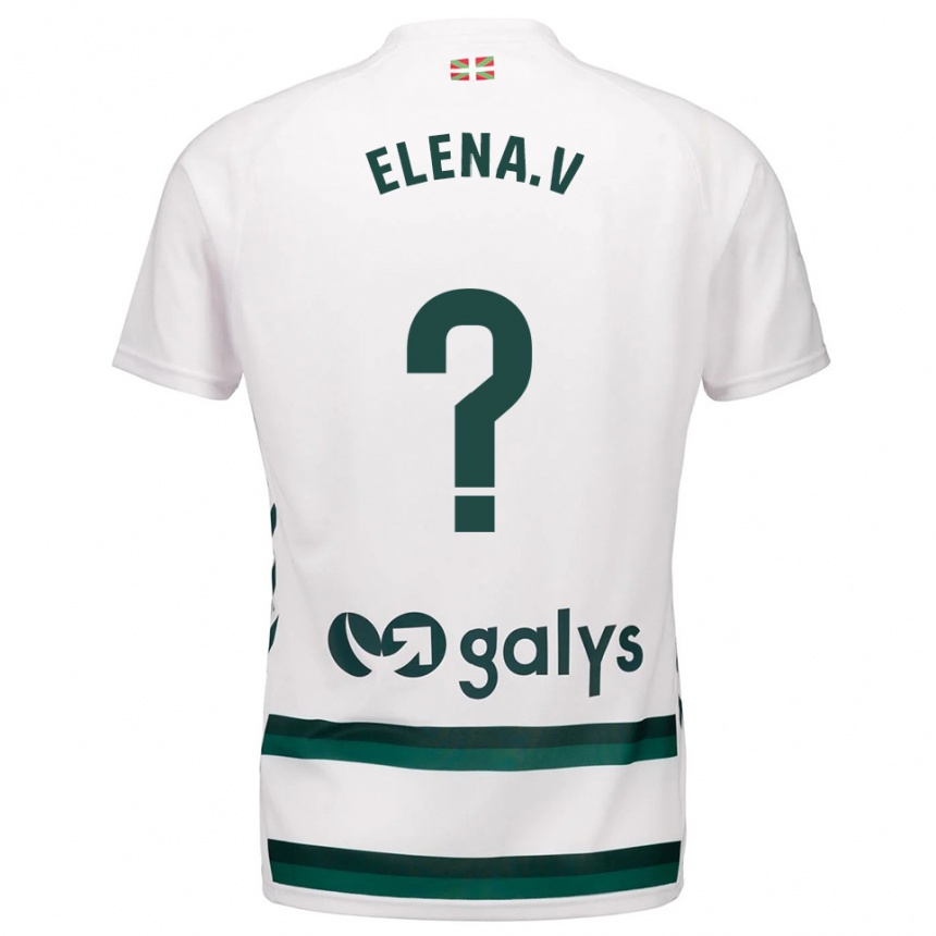גברים כדורגל Elena Valej Montañés #0 לבן ירוק הרחק ג'רזי 2025/26