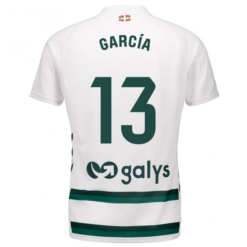גברים כדורגל Jon García #13 לבן ירוק הרחק ג'רזי 2025/26