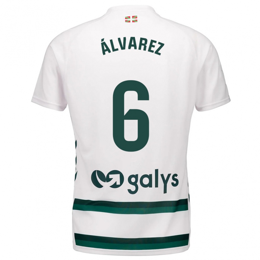גברים כדורגל Sergio Álvarez #6 לבן ירוק הרחק ג'רזי 2025/26