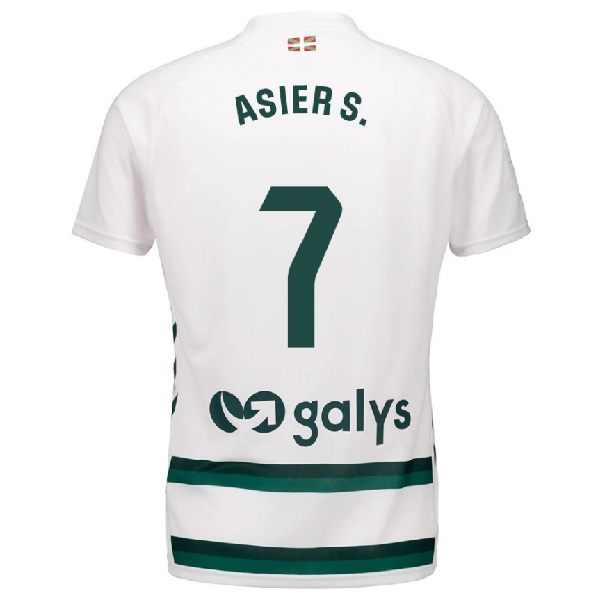 גברים כדורגל Asier Sánchez #7 לבן ירוק הרחק ג'רזי 2025/26
