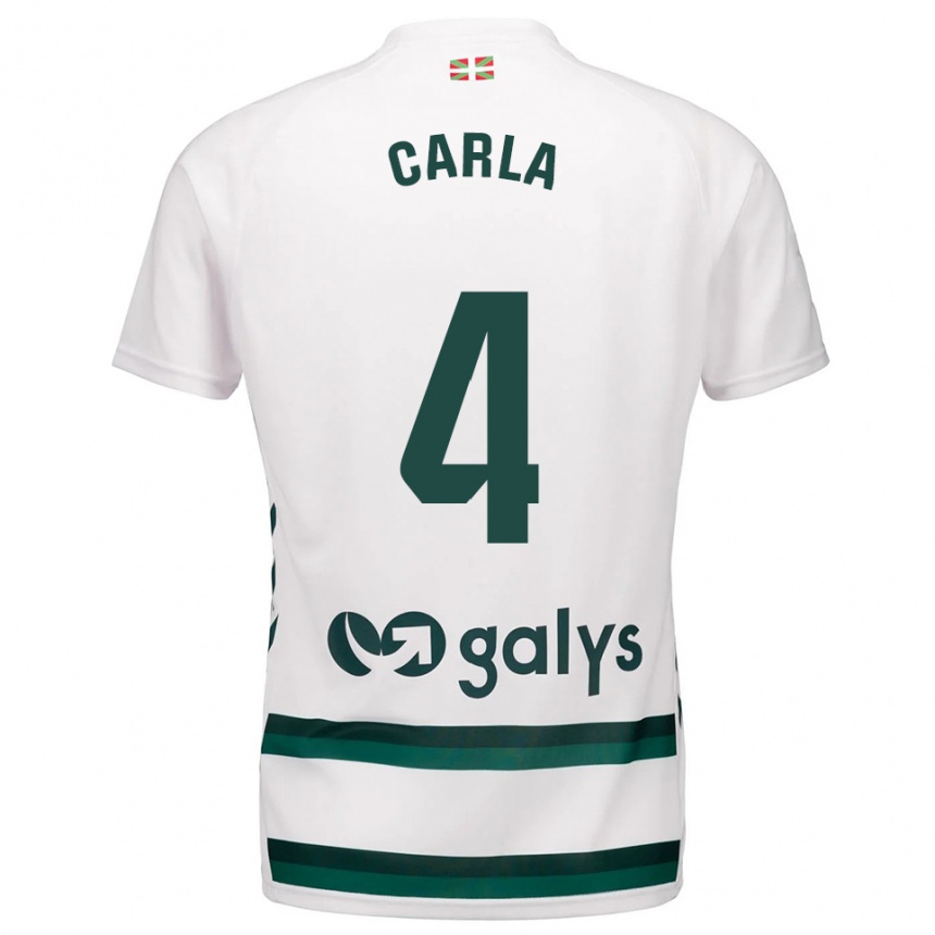 גברים כדורגל Carla Andrés Abad #4 לבן ירוק הרחק ג'רזי 2025/26