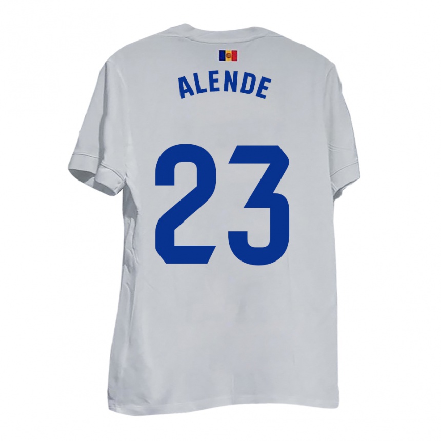 גברים כדורגל דייגו אלנדה #23 לבן צהוב כחול הרחק ג'רזי 2025/26