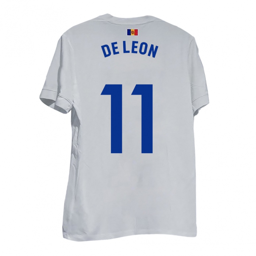 גברים כדורגל לאוטארו דה לאון #11 לבן צהוב כחול הרחק ג'רזי 2025/26
